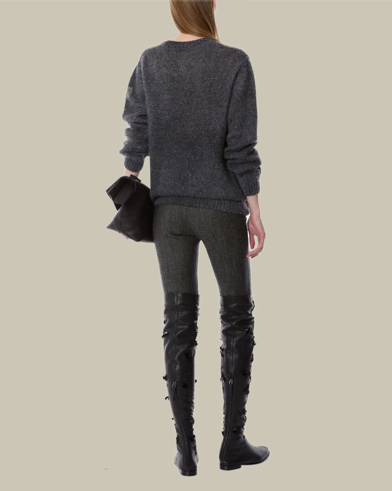 Orchid Print Mohair Sweater