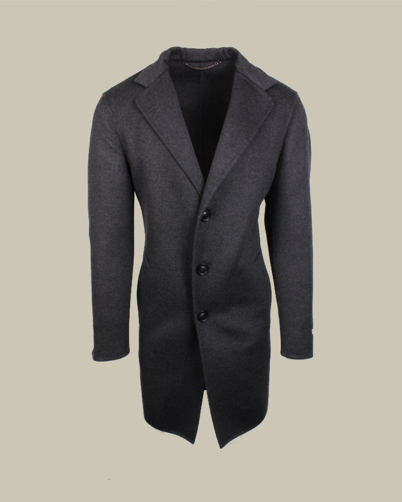 Wool Cashmere Raglan Grey Coat