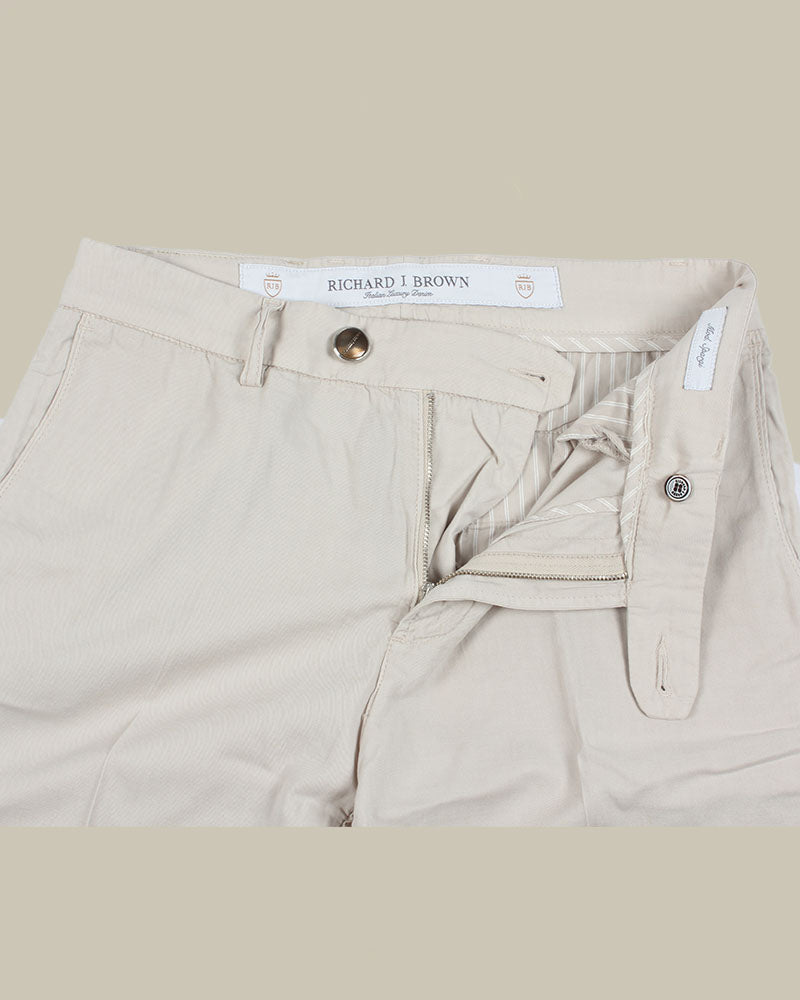 SPARGI Beige Cotton & Lyocell Shorts