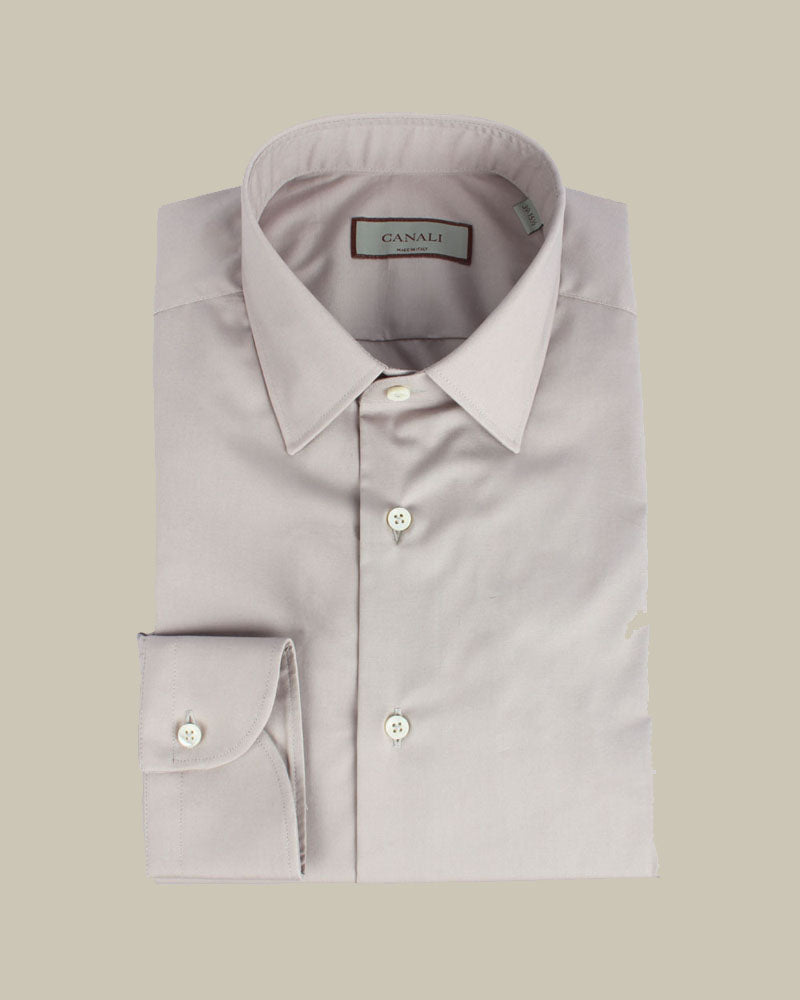 Mauve Poplin Slim Fit Shirt