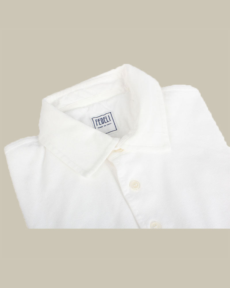 North Pique Cotton Polo White