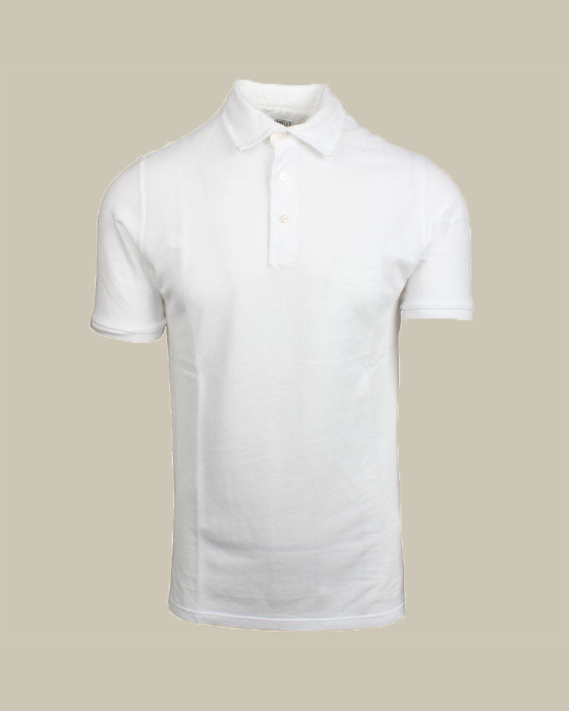 North Pique Cotton Polo White