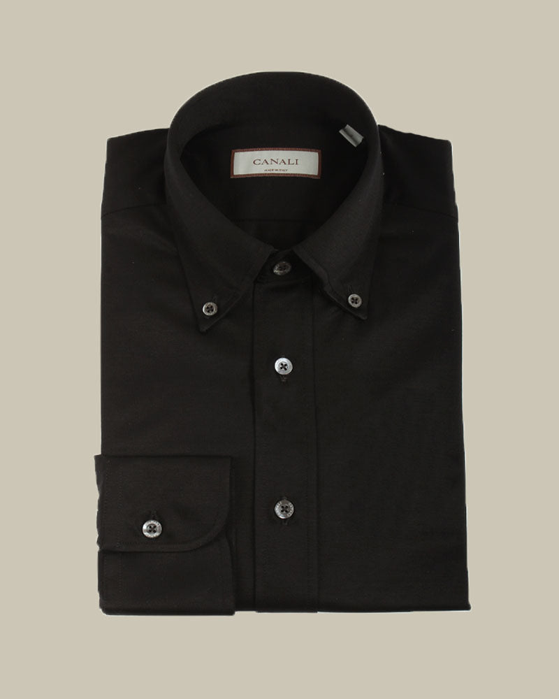 Black Stretch Jersey Shirt