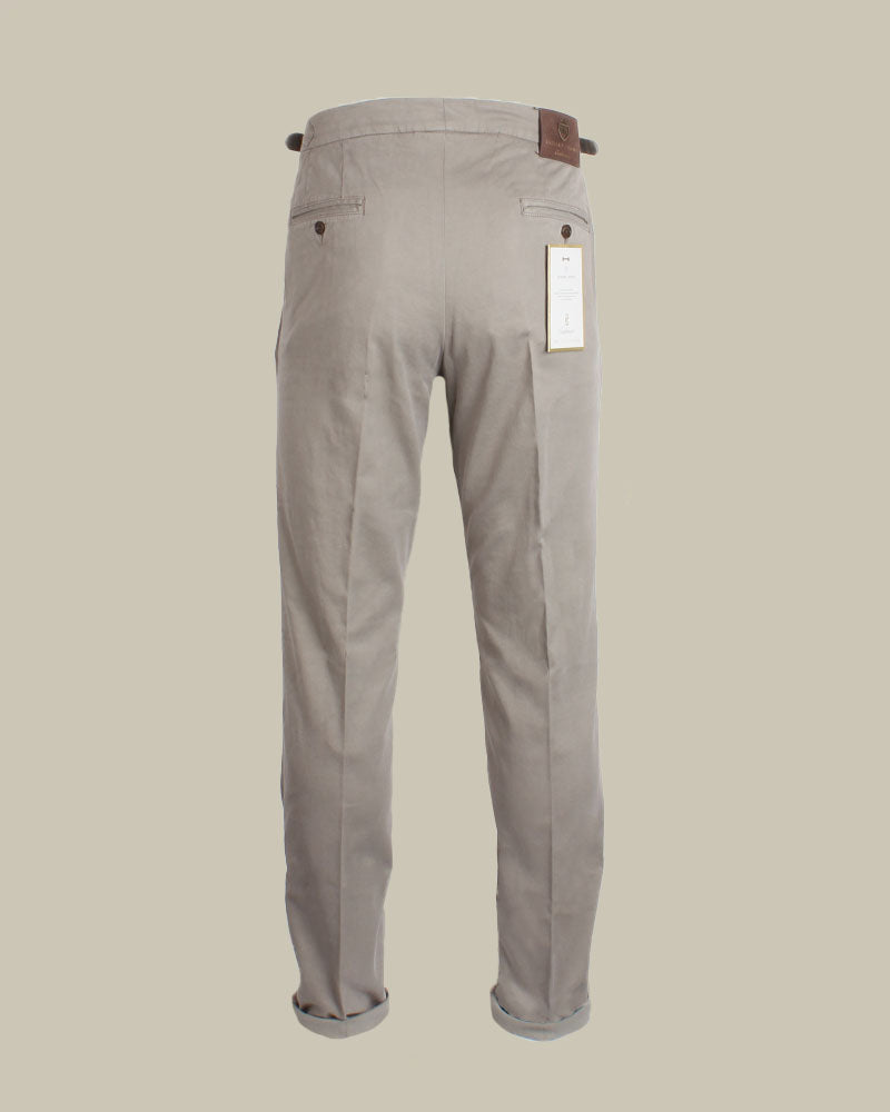 MANILLA Beige Side Fasten Cashmere Blend Chino