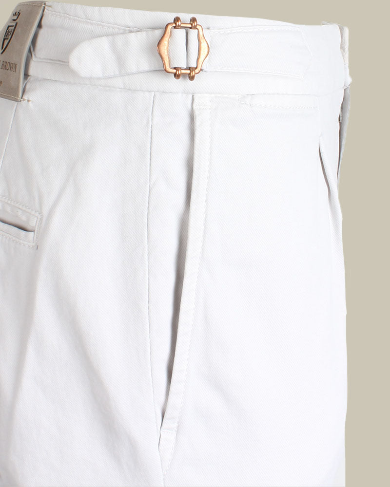 MANILLA Stone Side Fasten Cashmere Blend Chino