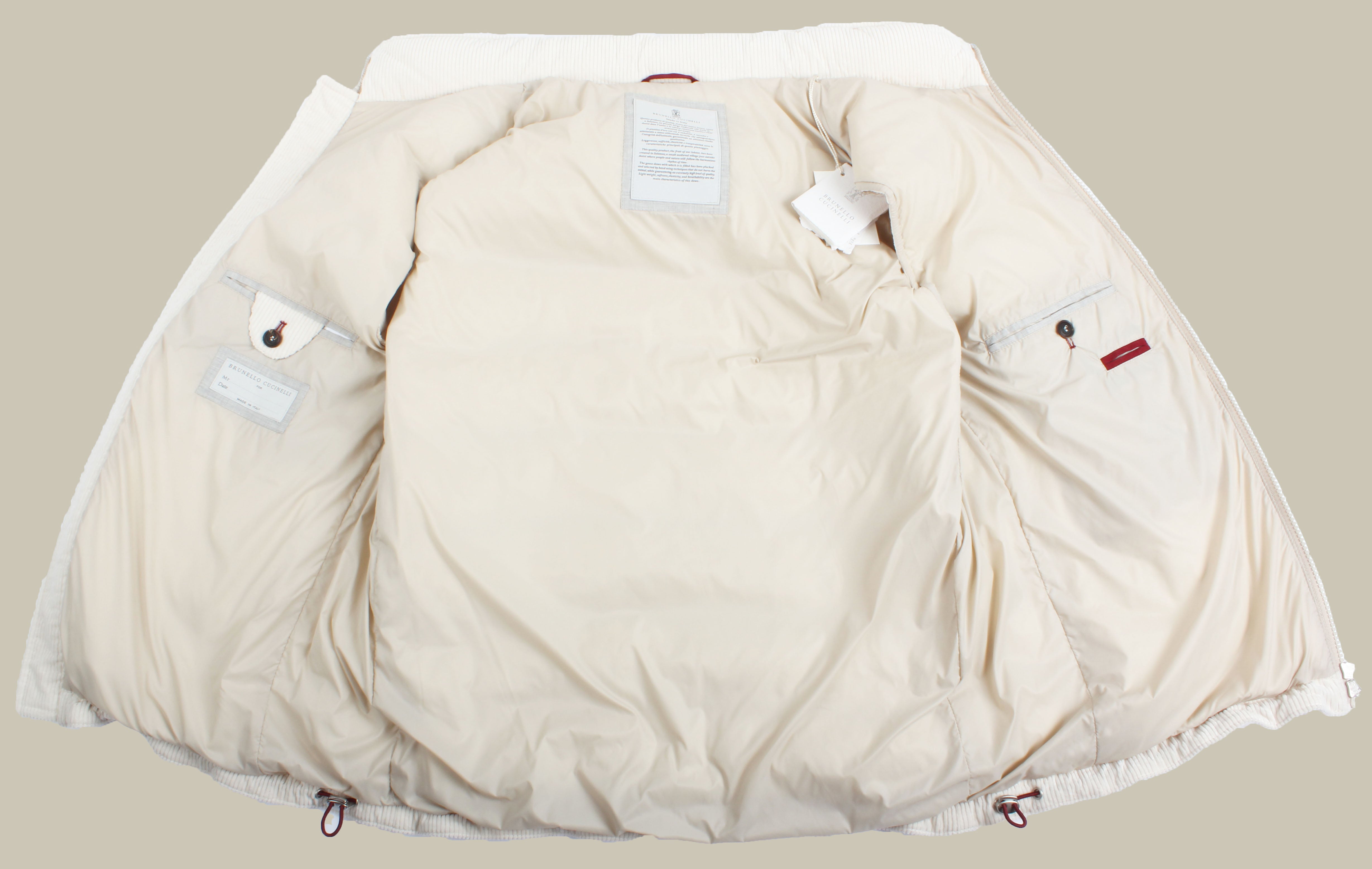 White Corduroy Down Gilet