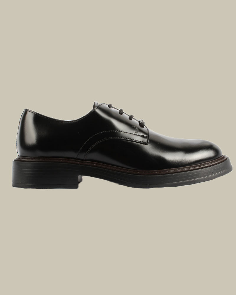 Tod's Black Lace Up Derby MASION 49