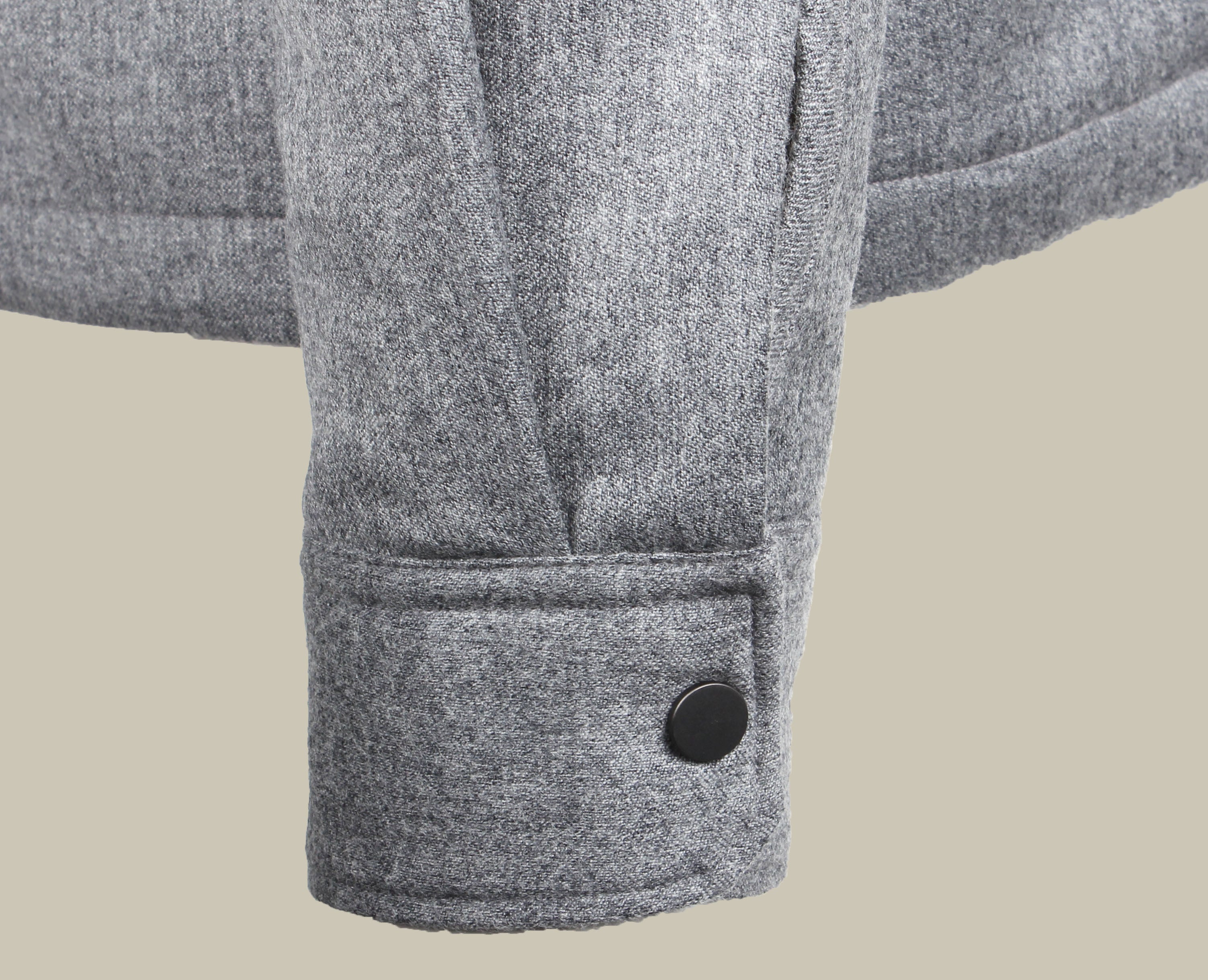 Light Grey Techmerino Lightly Padded Overshirt