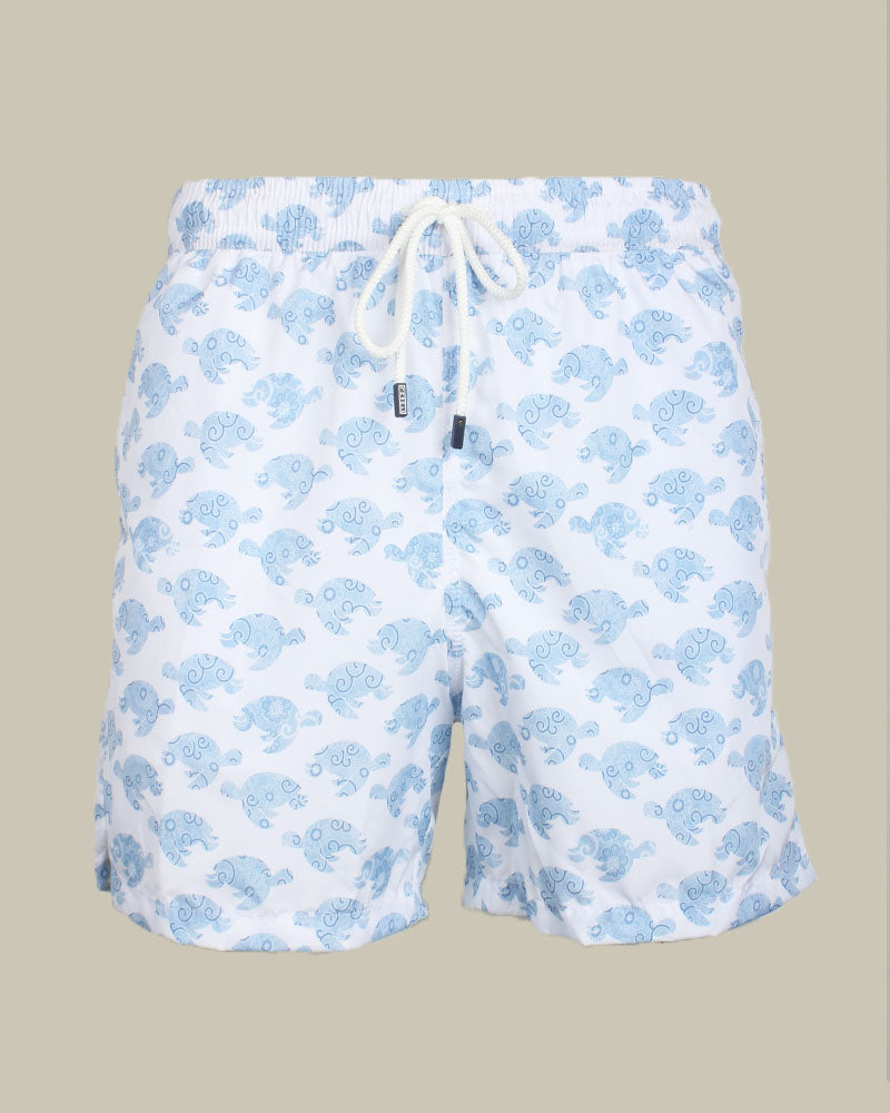 Madeira Marlin Pattern Swim Shorts
