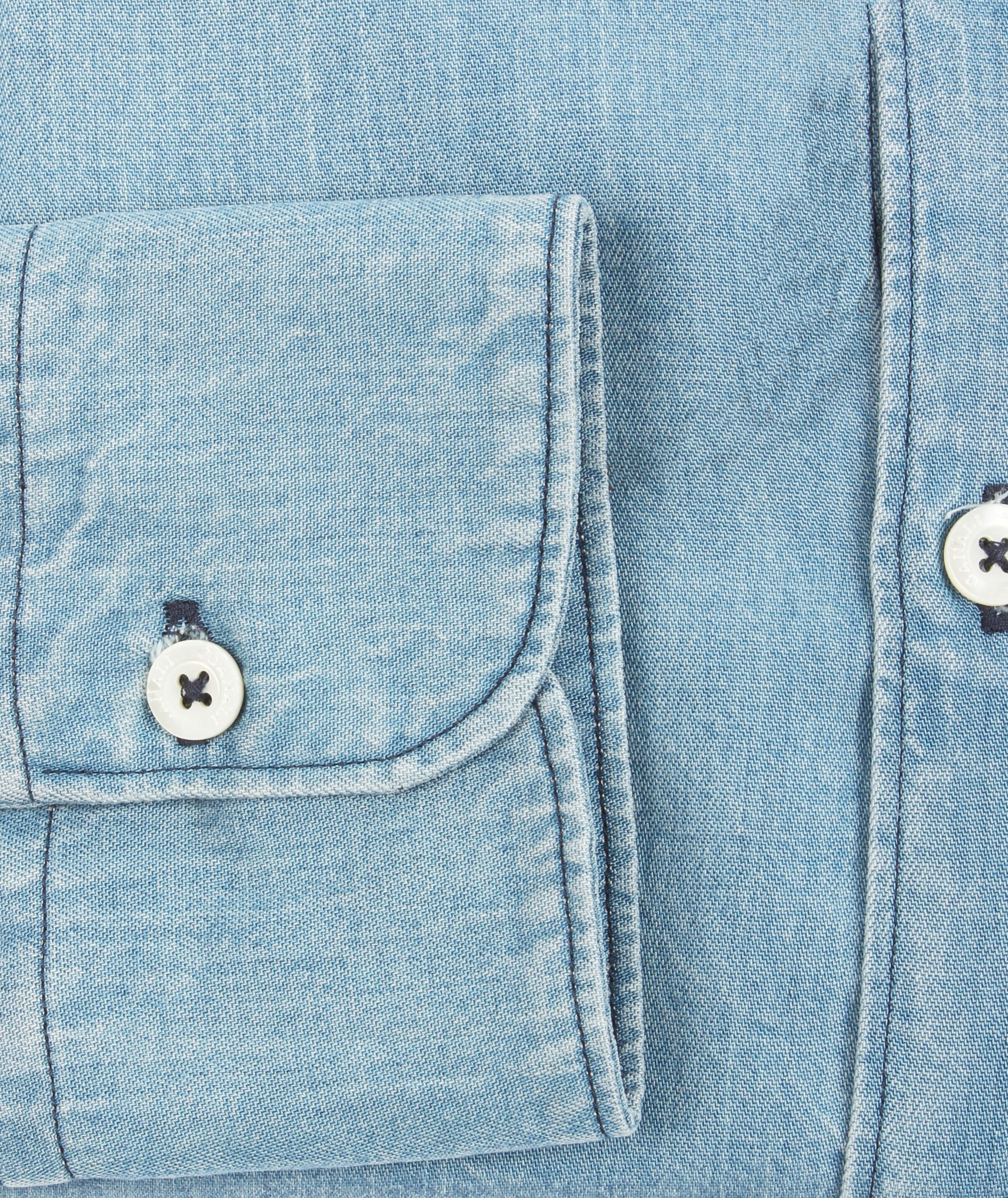 Blue Denim Button Down Shirt