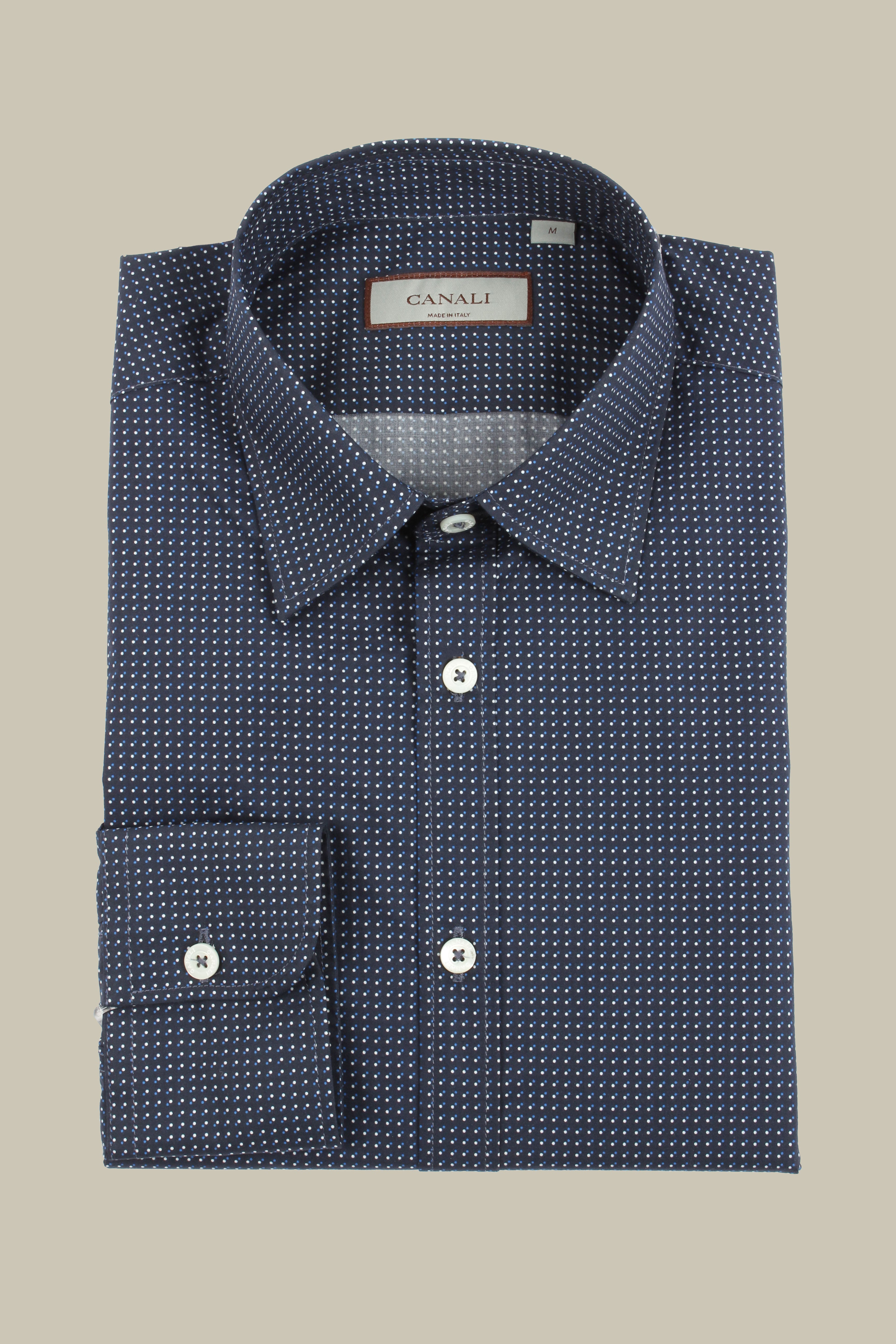 Navy Micro Dot Shirt