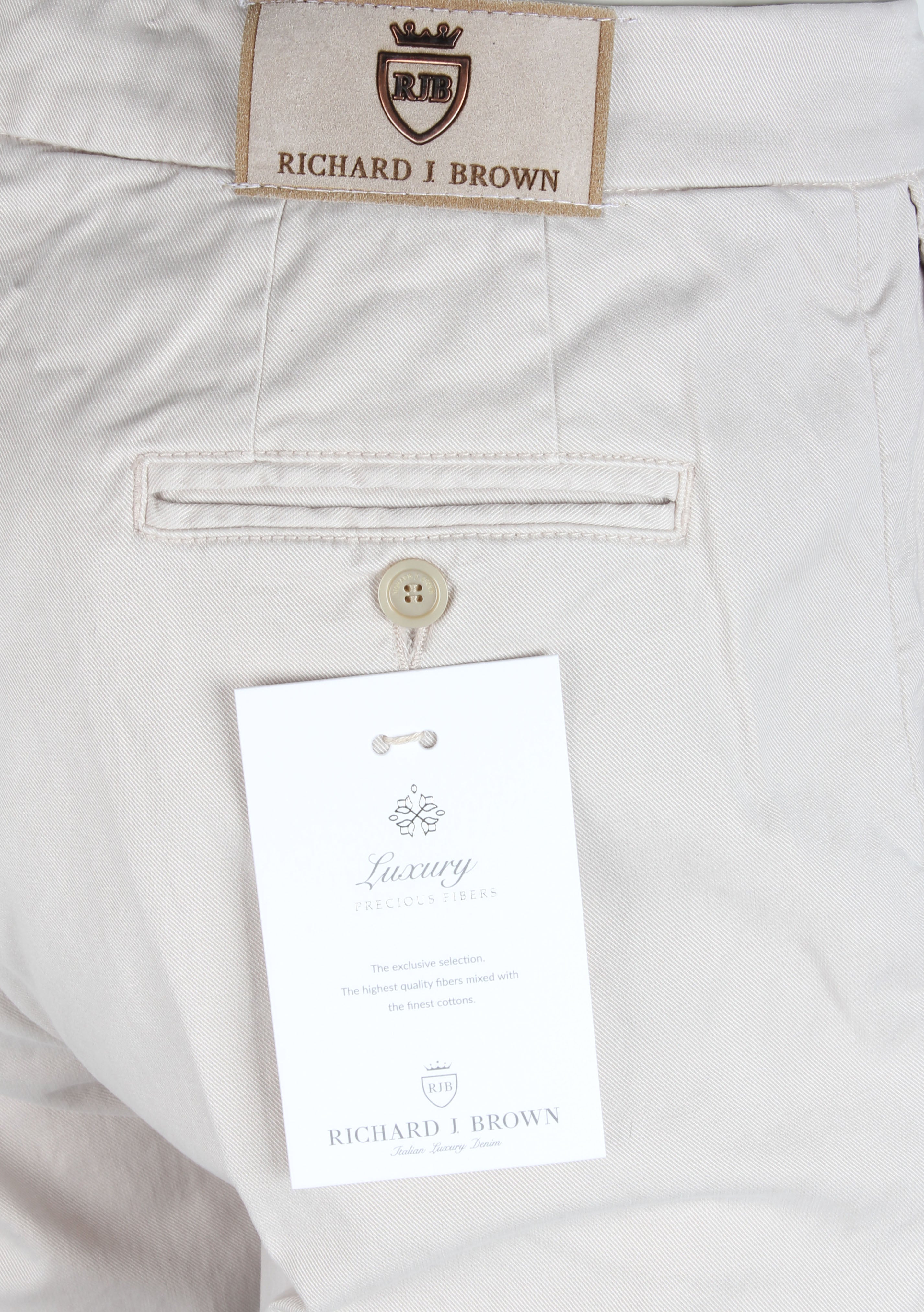 CAPRERA Beige Cotton, Silk & Tencel Blend SIngle Pleat Drawstring Trouser