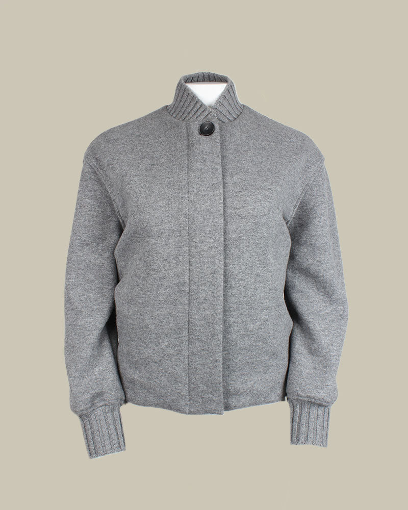 Dorina Grey Cashmere Bomber