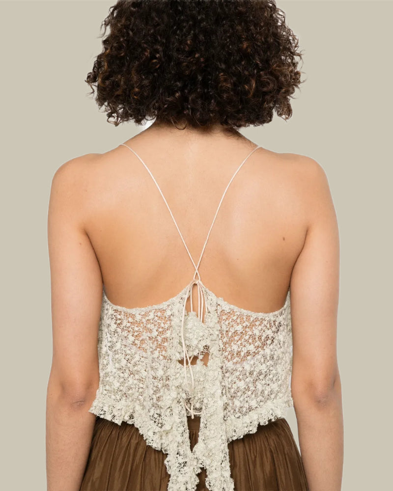 Lace Top With Ruffles