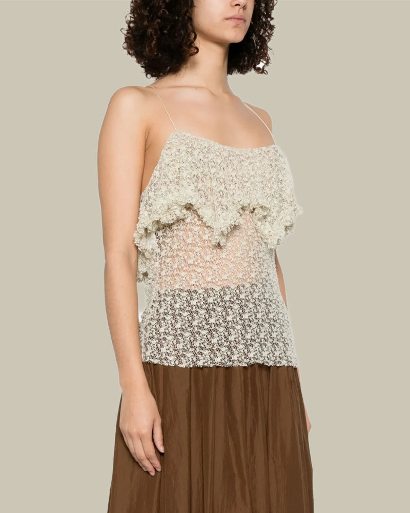 Lace Top With Ruffles