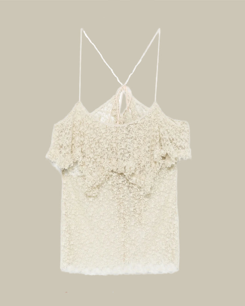 Lace Top With Ruffles