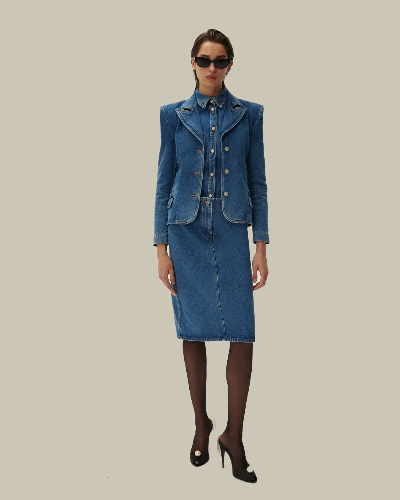 Blue Denim Skirt