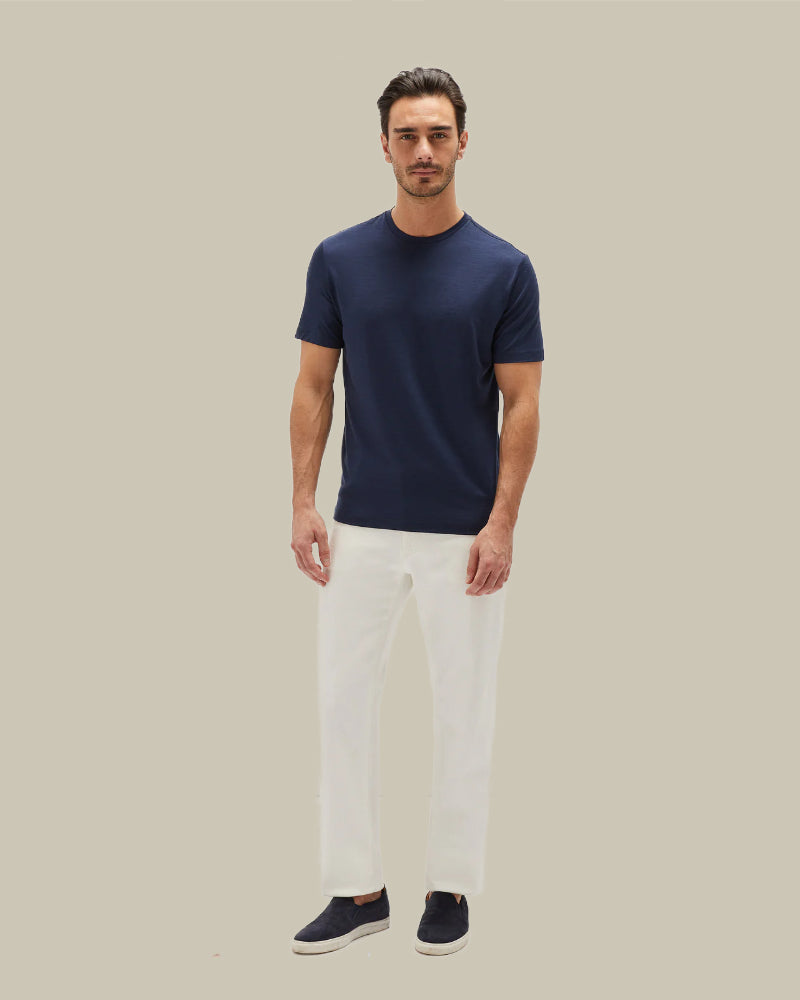 Dark Navy Merino Wool T-Shirt