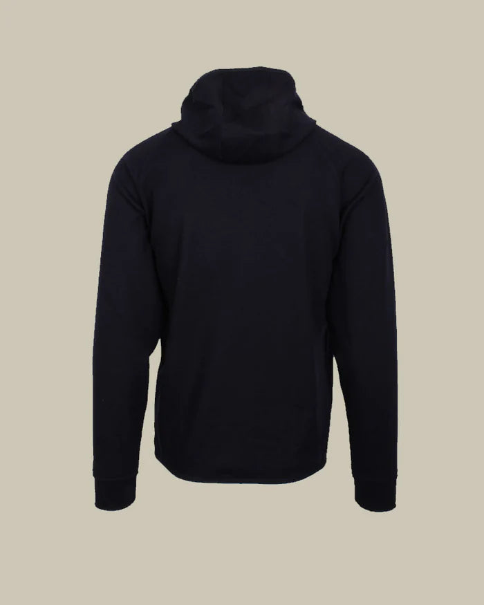 Navy Cashmere Blend Jersey Hooded Twinset