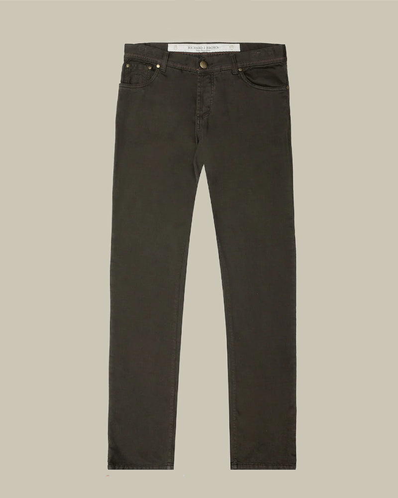 TOKYO Mocca Cashmere Blend 5 Pocket Trouser