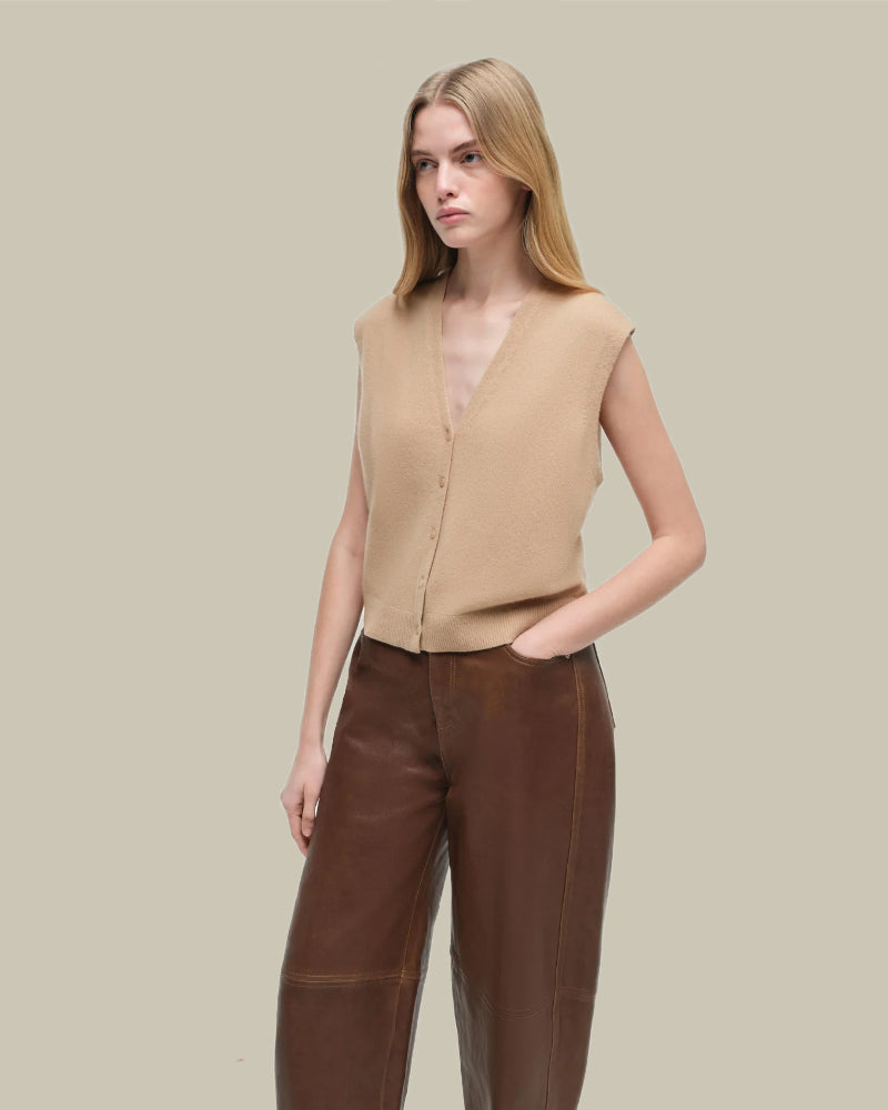 Waldon Curved Leg Trouser Cocoa