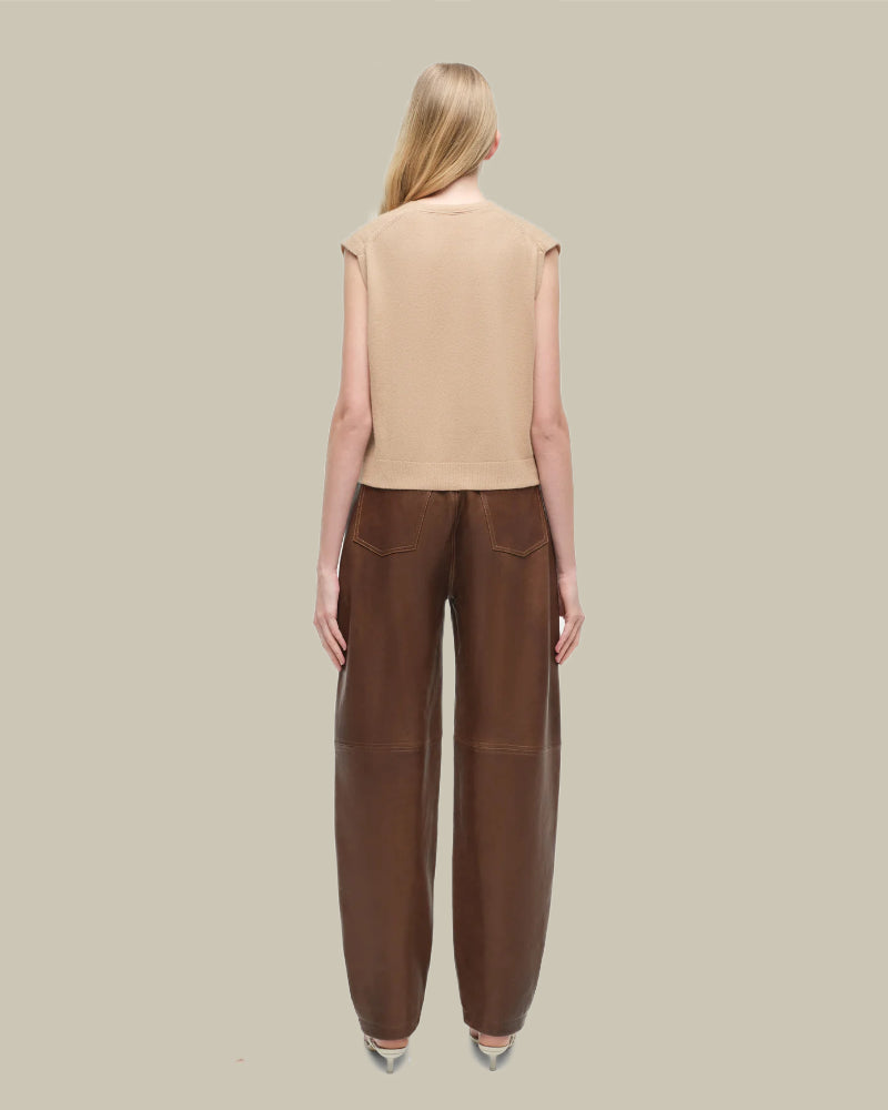 Waldon Curved Leg Trouser Cocoa