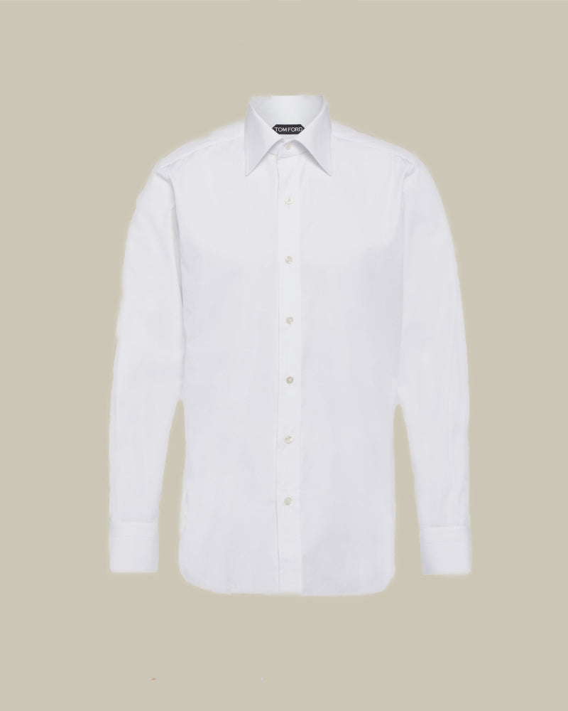 White Poplin Slim Fit Shirt