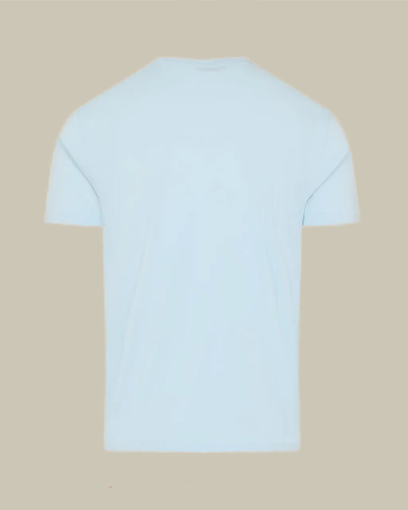 Glass Blue Lyocell Cotton T Shirt