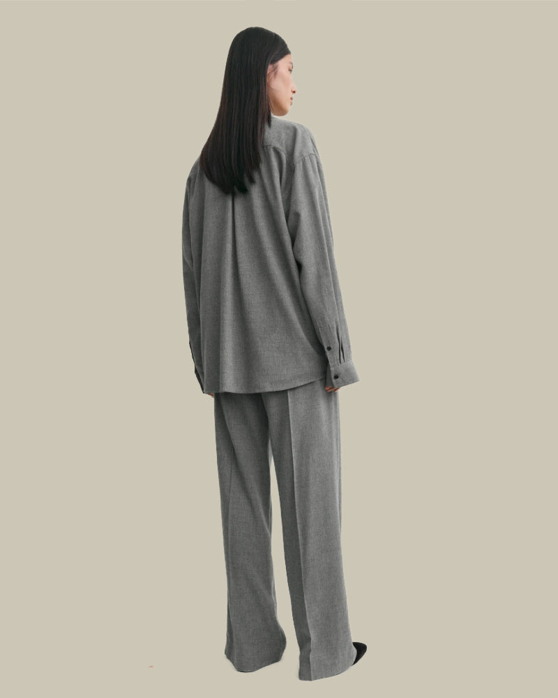 Grey Classic Fluid Shirt