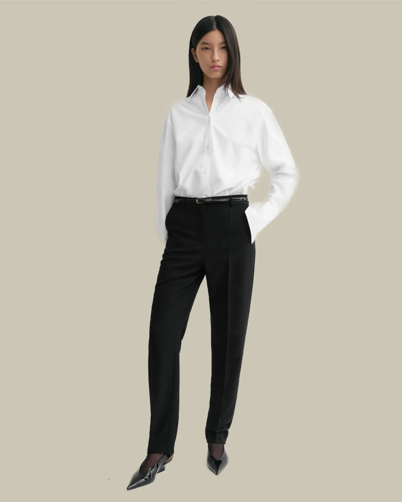 White Double Cuff Tuxedo Shirt