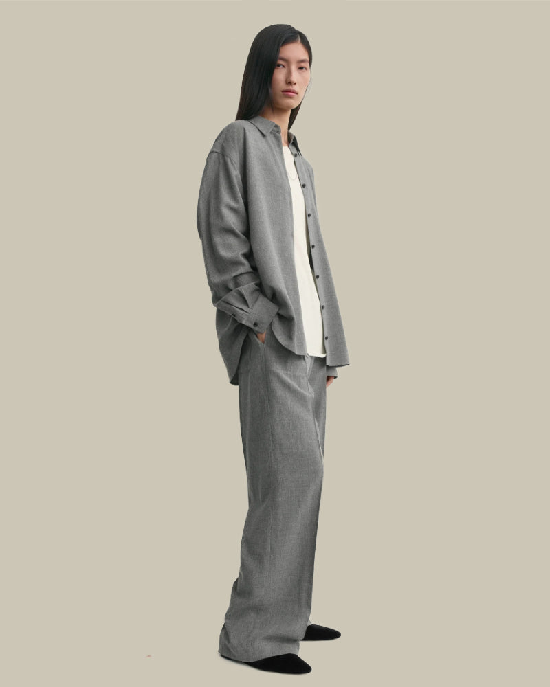 Grey Classic Fluid Shirt