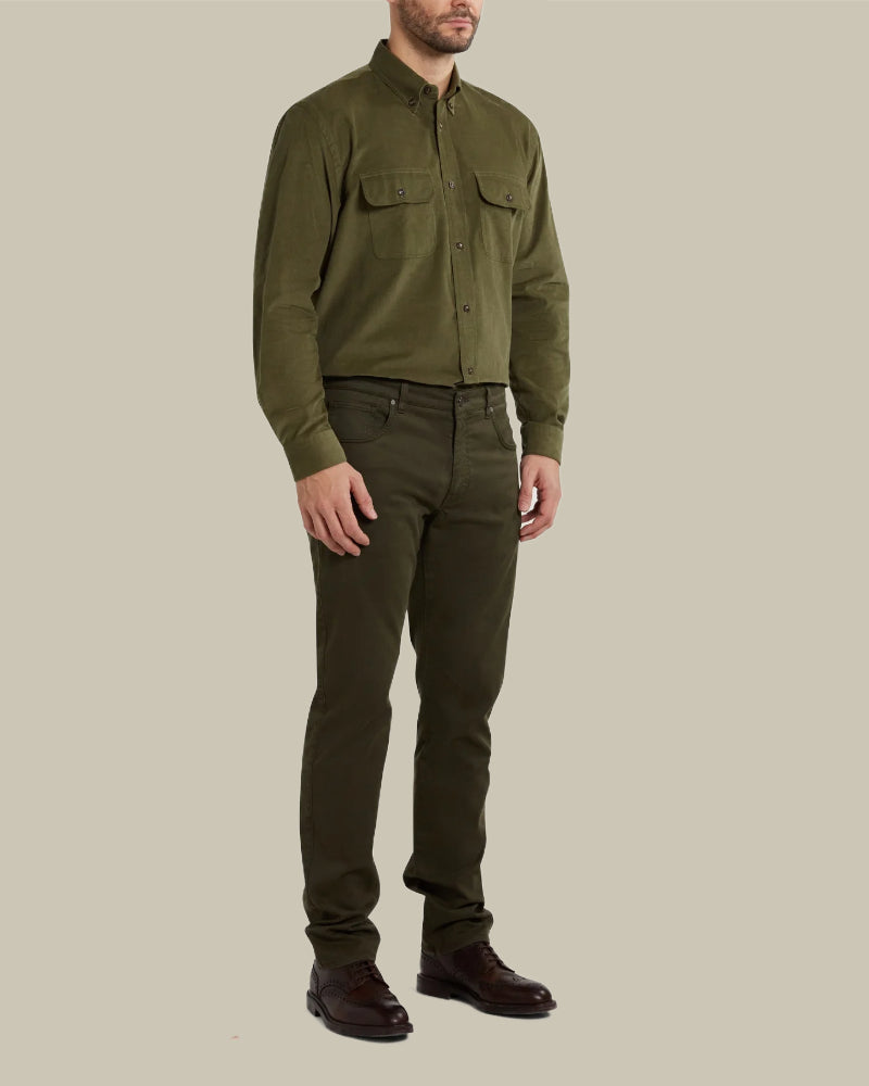 Forest Green 5 Pocket Trouser