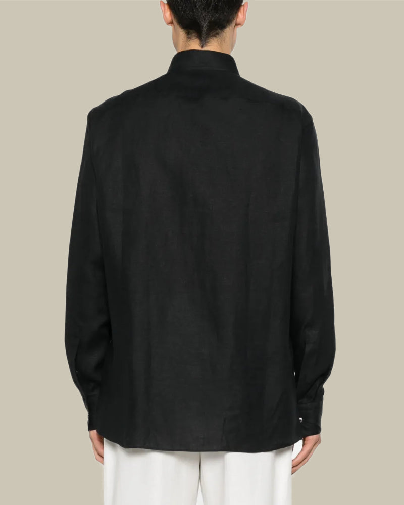Black Oasi Lino Shirt