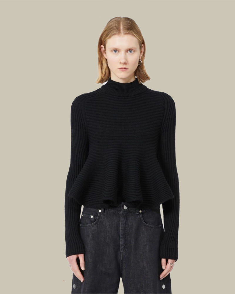 Astice Black Babydoll Sweater