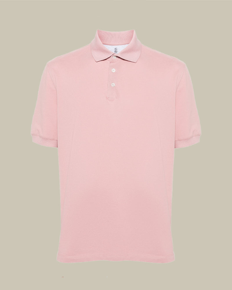 Pink Short Sleeved Pique Polo