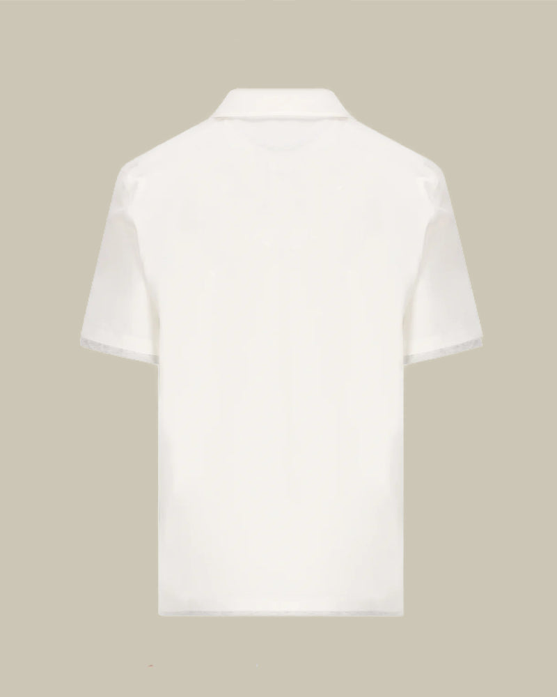White Tipping Pique Polo