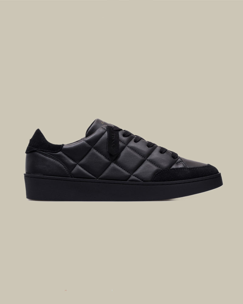 Black quilted sneakers on sale