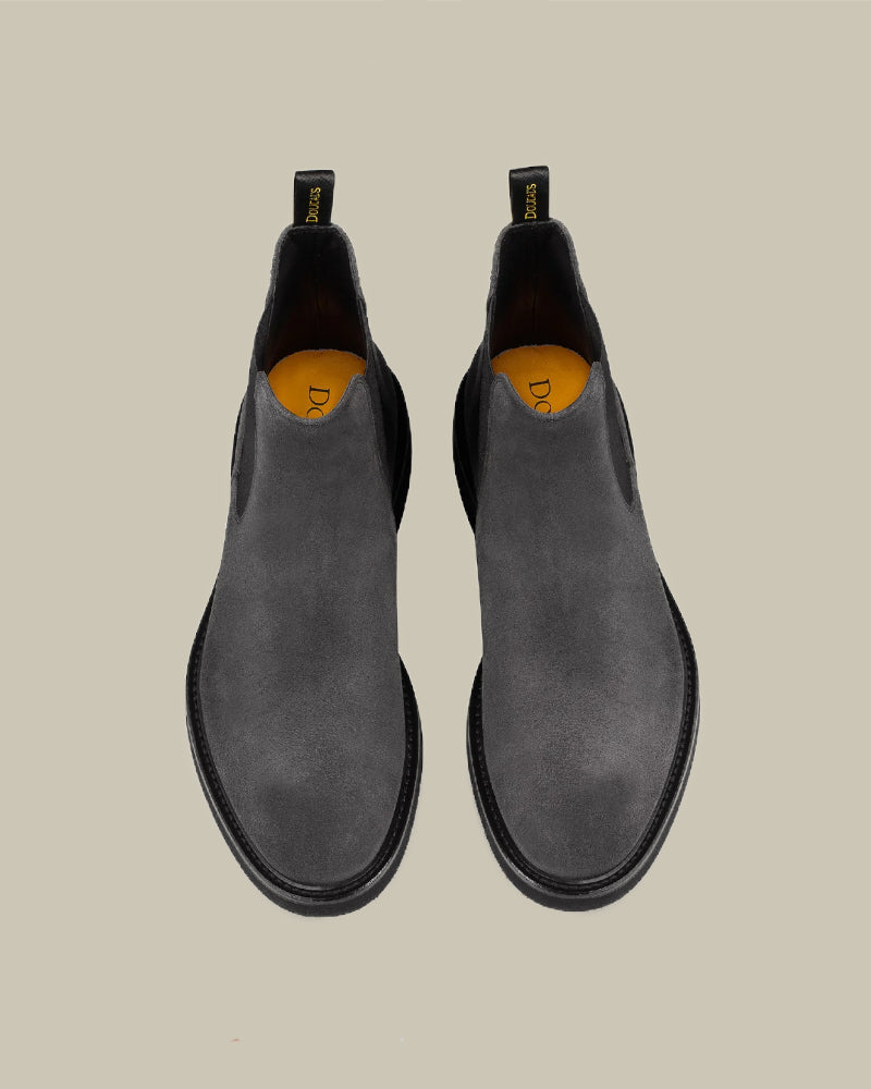 Charcoal Grey Suede Chelsea Boot