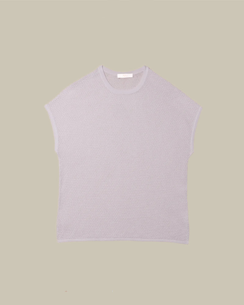 Talassa Lunar Ice Grey Cotton Blend Top
