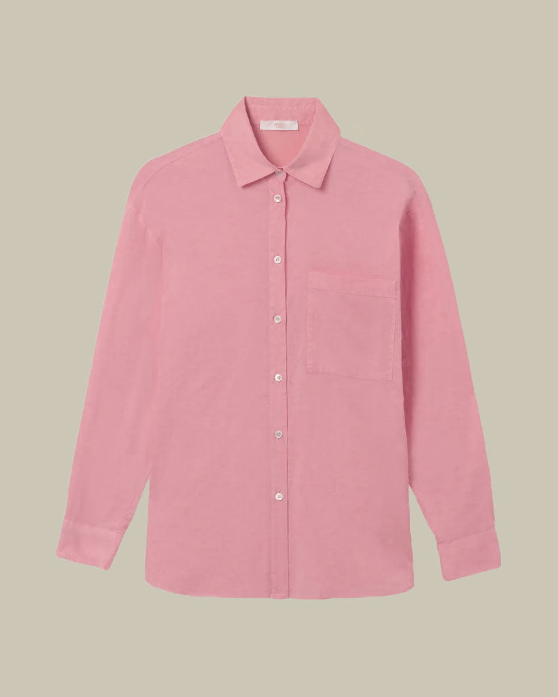 Palmaria Pink Cotton Voile Dusty Shirt