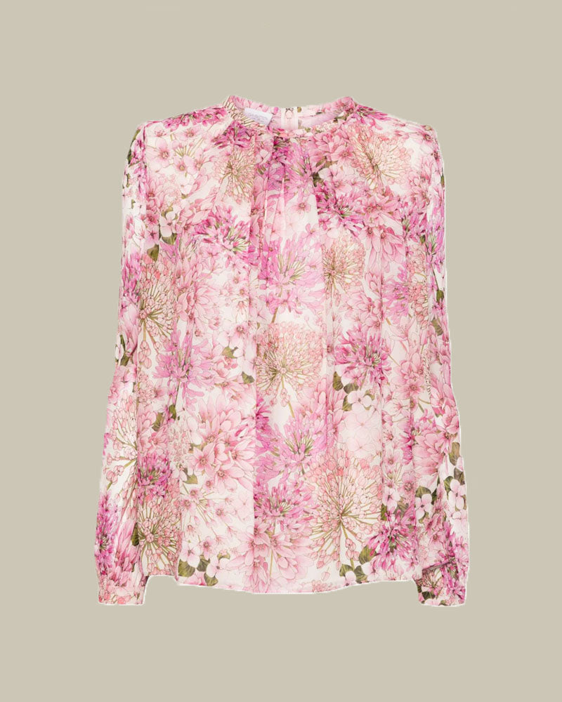Pink Floral Blouse