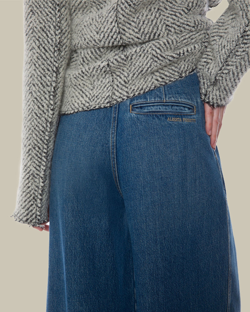 Wide Leg Denim Jeans