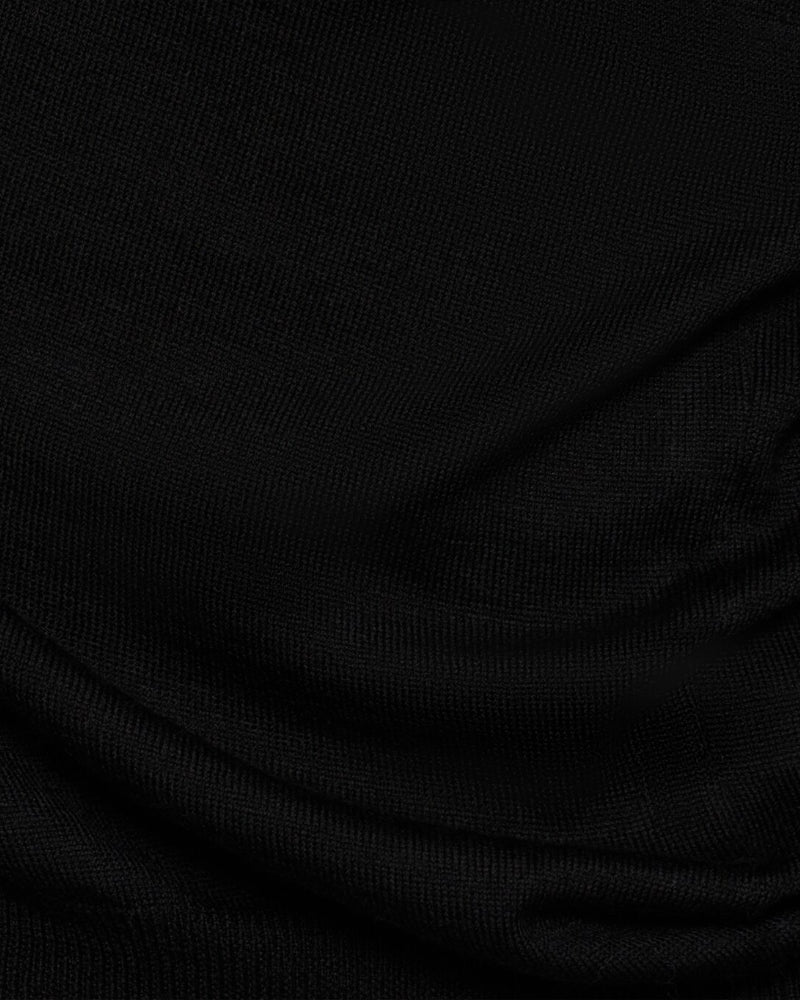 Black Merino Wool Crewneck