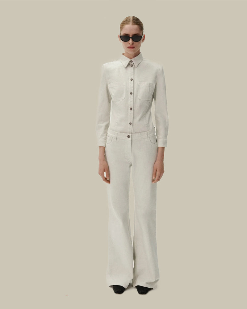 Cappucino Denim Flared Jeans