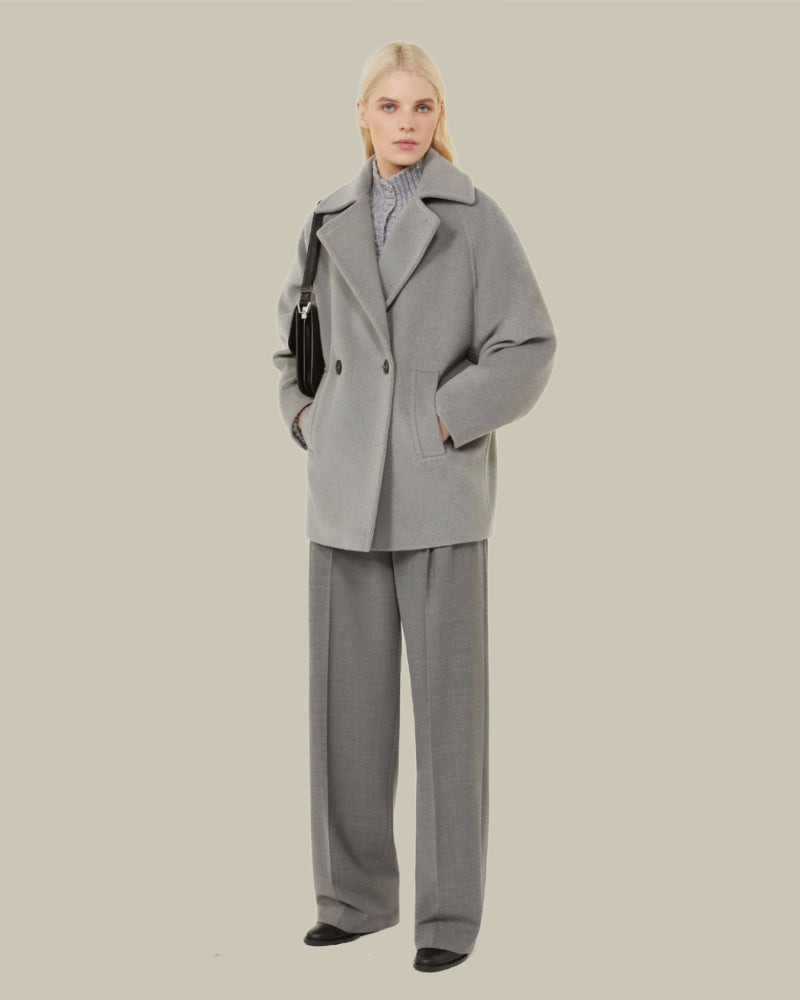 Ariano Double-Breasted Wool Peacoat