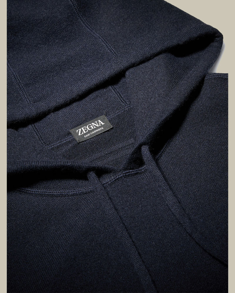 Oasi Cashmere Hoodie Navy