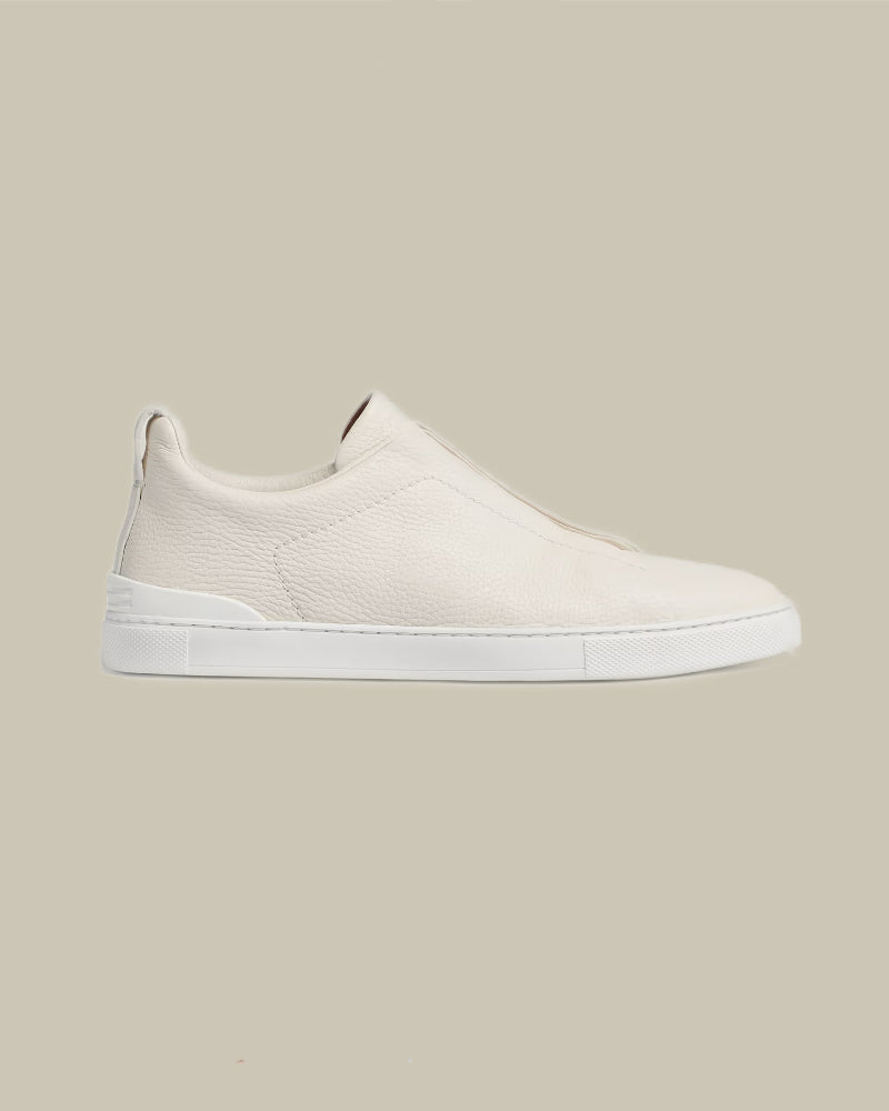 Off White Deerskin Triple Stitch Sneaker