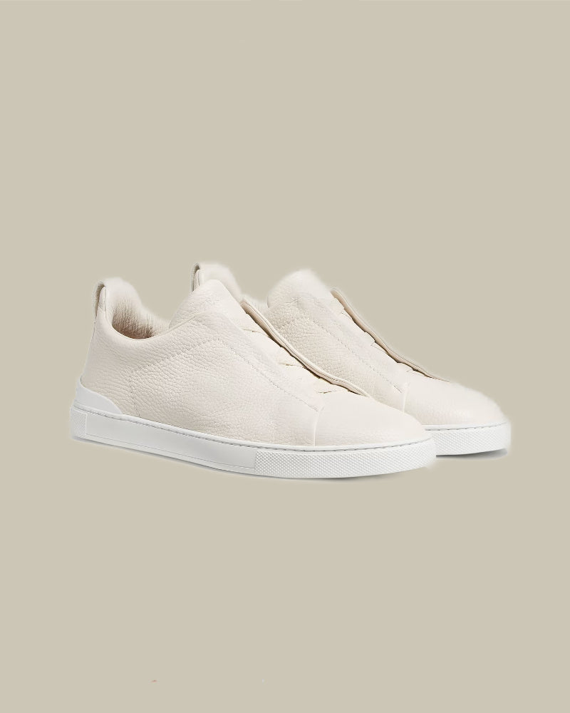 Off White Deerskin Triple Stitch Sneaker