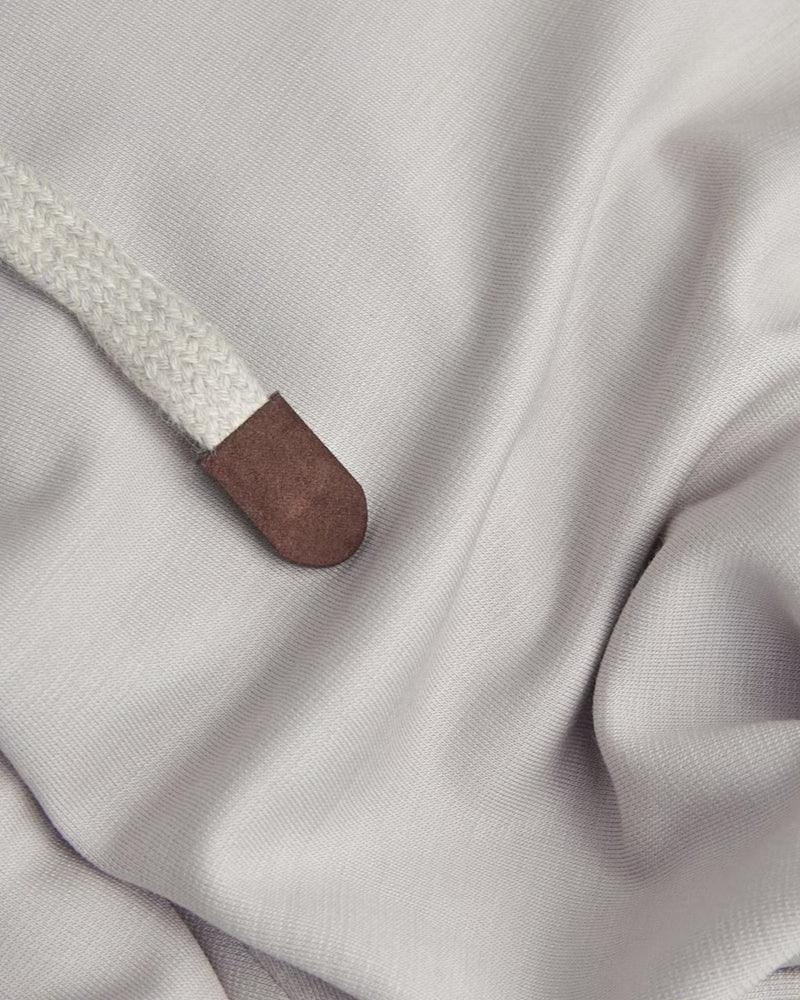 Grey Technical Nylon and Virgin Wool Twinset