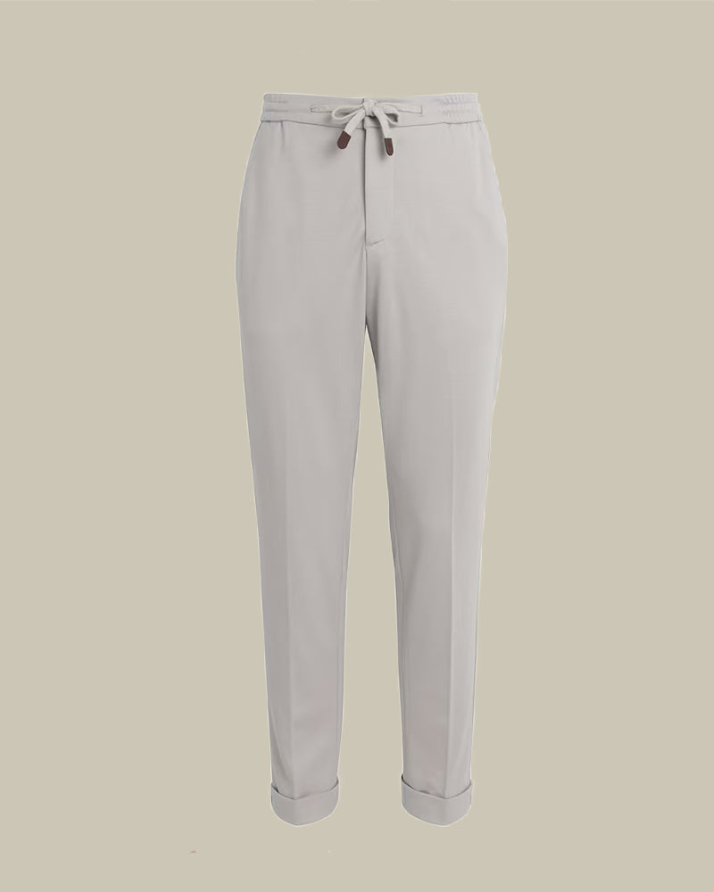 Grey Technical Nylon and Virgin Wool Twinset